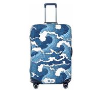 WOPQS Stormy Sea Housse de protection élastique pour valises de 45,7 à 81,3 cm, Noir, S