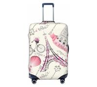 WOPQS The Paris Tower and A Bicycle Housse de protection élastique pour valise de 45,7 à 81,3 cm, Noir , XL