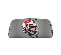 WOPQS Trousse à crayons avec motif football américain - Trousse à crayons - Multifonctionnelle, Argenté., Taille unique, Organiseur de sac