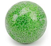 Woration 1 pièce décorative verte de 8,4 cm, centre de table, boules de mosaïque en verre, vases, bols, décorations pour maison, fête, Noël, salon