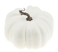 Woration Grande citrouille blanche artificielle de 20,6 cm pour Halloween, décoration d'automne pour fête, Noël, maison, récolte, Thanksgiving, fruits et légumes