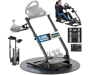 WoRaum Support Volant Course Réglable 56-78cm Pliable Noir (Modèle - 210BY)