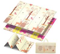 WoRaum Tapis d'Éveil Grande Taille 200x180cm - Tapis de Jeu Bébé Double Face, Tapis de Sol Bébé en XPE 1cm, Pliable, Imperméable, Sac de Rangement Inclus (Panda)