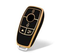 WORCAS Coque de clé de voiture en TPU souple pour Mercedes Benz CLS CLA GLA AMG A C E S G GLC GLE GLS M Noir