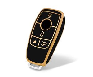 WORCAS Coque de clé de voiture en TPU souple pour Mercedes Benz CLS CLA GLA AMG A C E S G GLC GLE GLS M Noir