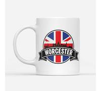 Worcester 83145 Mug imprimé Angleterre Royaume-Uni Royaume-Uni Royaume-Uni Royaume-Uni Skyline Voyage Vacances Ville Drapeau Amoureux de la Maison Boissons Tasse Tasse Cadeau de Cuisine