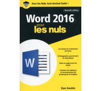 Word 2016 2ed Poche Pour les Nuls Poche Pour les Nuls, 2ème édition - Dan Gookin - First Interactive - Poche - Guide