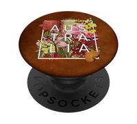 Word Art Flowers of Australia - Australian Pride PopSockets PopGrip Adhésif