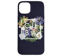 Word Art Flowers of Cuba - Cuban Pride Coque pour iPhone 15 Plus