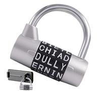 Word Combination Lock - Metal 6.4x6.3x3cm Portable Password Padlock with Letter Code Design | Heavy Duty Security Lock for Cabinet Drawer Fence Door Locker Luggage Chain Storage