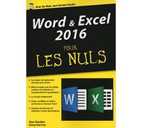 Word et Excel 2016, Mégapoche Pour les Nuls