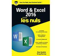 Word et Excel 2016 pour les Nuls, poche, 2e édition