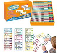 Word Family Build Book and Read and Rhyme Flip Books for Kids 3-8, with Phonics Flash Cards and Sight Words Flash Cards Kindergarten, Fun Learn to Read Activities, Phonics Games for Preschool (1Pc)