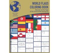 Word flags coloring book: Discover all the flags of the world while having fun | Perfect for children and adults.