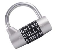 Word Lock - Serrure de sécurité avec combinaison à chiffres pour casiers - Serrure à code portable robuste pour tiroirs, portes, clôtures et bagages - Avec fermeture à chaîne