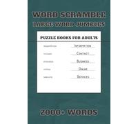Word Scramble Puzzles for Adults: Word Scramble Book | Adult Scramble Book | 2000+ Words | 50+ Puzzles | 6x9 Inches | Solutions Included