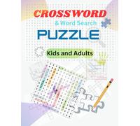 Word Search and Crossword Puzzle Book: 2-in-1 Mind Teasers for Kids and Adults | Fun Brain Games for Ages 5+