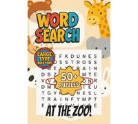 Word Search Book AT THE ZOO!: Word Searches with Easy to Read Print about visiting the zoo and all the interesting things you see. 6x9 inches, 110 ... Gift for Vacations, Holidays and Free Times