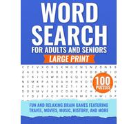 Word Search for Adults and Seniors: Fun and Relaxing Brain Games Featuring Travel, Music, History, and More