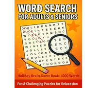 WORD SEARCH FOR ADULTS & SENIORS: Holiday Brain Game Book - 4000 Words
