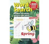 Word Search for Adults: Travel Size Word Search for Adults, Seniors, Teens | 6x9 inches | 800+ Different Words | Spring Edition Puzzles