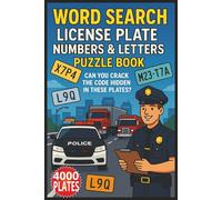Word Search License Plate Numbers & Letters Puzzle Book: Easy To Read Brain Games For Adults, Teens & Seniors Large Print | Fun Hunting Plates From ... Birthday, Christmas, Holiday & Puzzle Lovers