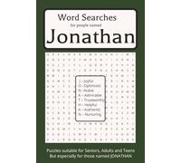 Word Search Puzzle Book for Jonathan: Personalized Word Searches Easy to Read Print for people named Jonathan, Jon, Jonny and more (6x 9, 110 pages) ... personalized gifts, gifts for men, boys