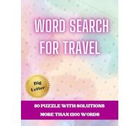 Word search with big letter: Book for travel and entertaining for teenagers, adults and senior
