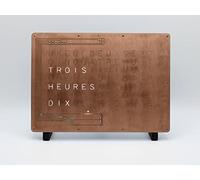 WordClock by StarkAllister Horloge à Mots Design Lettres LED Texte français décoration Salon Style Industriel Couleur Noir