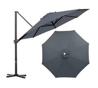 WORDFUN Auvent De Remplacement pour Parasol, Toile De Rechange pour 6/8 Baleines, 2M 2.5M 3M 3.5M Housse De Rechange Imperméable Et Durable, pour Parasol De Marché, Jardin, Terrasse(Gray,3M/6Ribs)