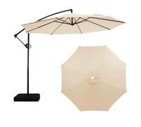 WORDFUN Auvent De Remplacement pour Parasol, Toile De Rechange pour 6/8 Baleines, 2M 2.5M 3M 3.5M Housse De Rechange Imperméable Et Durable, pour Parasol De Marché, Jardin, Terrasse(Beige,3.5M/8Ribs)