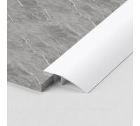 WORDFUN Bande De Transition en Aluminium, Hauteur De Pont Entre 0.8-3.5cm, Profilés De Transition De De Sol, Rampe De Seuil pour Porte/Tapis/carrelage/Sol Irrégulier/Bois À Carrelage(White,4.2cm)