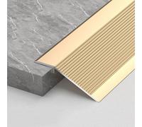 WORDFUN Bande De Transition en Aluminium, Hauteur De Pont Entre 0.8-3.5cm, Profilés De Transition De De Sol, Rampe De Seuil pour Porte/Tapis/carrelage/Sol Irrégulier/Bois À Carrelage(Gold,10cm)