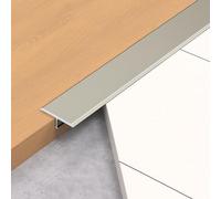 WORDFUN Barre De Transition De Plancher en Aluminium, Barre De Seuil De Porte Décorative, Profil Rail De Transition Plate, pour Portes, Entrées De Pièces Ou Deux Sols Irréguliers(Gungray,30mm)