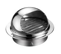 WORDFUN Bouchon Rond en Acier Inoxydable 304 Grille Ventilation Hotte Mural Bouches D'aération, Filets Denses Intégrés Empêche Les Débris De Pénétrer, pour Les Garages, Salles De Bains