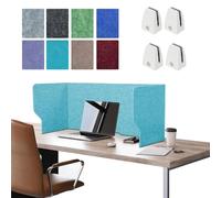 WORDFUN Cloison Acoustique De Bureau, 60/80/100/120cm Portable Séparateur De Confidentialité De Table, Écran De Confidentialité Autoportant, pour Bureau, École Et Télétravail(Lake Blue,60cm)