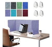 WORDFUN Cloison Acoustique De Bureau, 60/80/100/120cm Portable Séparateur De Confidentialité De Table, Écran De Confidentialité Autoportant, pour Bureau, École Et Télétravail(Watergray,100cm)