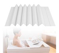 WORDFUN Couverture De Baignoire Pliable en PVC Blanc, Épaisseur 0,6cm Support De Baignoire Isolant, Étanche À La Poussière, Planche De Bain Imperméable Rectangulaire for Home Hotel Spa(170 * 80cm)