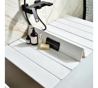 WORDFUN Couverture De Baignoire Pliable, Étanche À La Poussière, Épaisseur 0,6cm PVC Housse De Baignoire Isolant, Planche De Bain Imperméable, pour Maison, Salle De Bain, Spa(105 * 66cm)