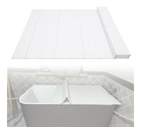 WORDFUN Couverture De Baignoire Pliable, Housse De Baignoire AntiPoussière, Imperméable, Pliante Protège-poussière, 160x70 170x75 180x80cm, for Accueil Salle Bains Spa Vivre(137 * 66cm)