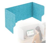 WORDFUN Desk Divider, Séparateur De Confidentialité De Table, Cloison Bureau, Panneau Separation De Table, 60 80 100 120cm Panneau De Protection De L'intimité, pour Classe, Le Bureau(Lake Blue,100cm)