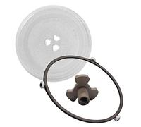 WORDFUN Plateau Tournant en Verre pour Micro-Ondes, 24.5/25.5/27/31.5cm Plateau en Verre De Rechange, avec Anneau De Support, Assiette Micro Onde, Plaque De Remplacement pour Micro Ondes