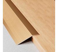 WORDFUN Profilé De Transition De Seuil De Porte, Rampe De Seuil en Aluminium, Convient pour Pente De 10-35mm, Bordure De Sol Bande Transition, Barre De Sol pour Bois Au Carrelage(Gold)