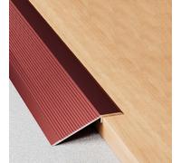 WORDFUN Profilé De Transition De Seuil De Porte, Rampe De Seuil en Aluminium, Convient pour Pente De 10-35mm, Bordure De Sol Bande Transition, Barre De Sol pour Bois Au Carrelage(Red)