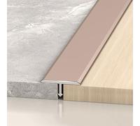 WORDFUN Profilé De Transition en T en Aluminium, 2.7M Barre De Seuil Métal, Bande De Séparation, Baguettes De Finition pour Transitions De Sol Entre Seuils Carrelages Sols Bois Tapis(Purplegold,25mm)