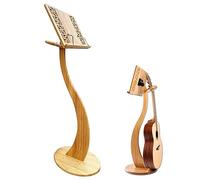 WORDFUN Pupitre De Guitare Violon Pupitre, Support De Partitions De Musique en Bambou, Pupitre en Bois pour Orchestre, Pupitre De Musique, Pupitre De Violon, pour Partitions Et Support De Bureau