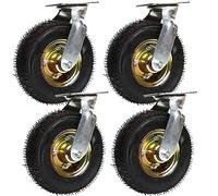 WORDFUN Robuste en Caoutchouc Chariot Roue, Roulette Gonflable Pneumatique, Résistante À l'usure, Silencieux Et sans Rayures, roulettes Pivotantes, roulettes pour Meubles, Chariots Et Établis