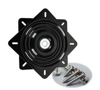 WORDFUN Roulement Plat Roulement De Table Grand Roulement De Plateau Tournant Carrée Noir Support Rotatif À 360° pour Tabourets Bar, Chaises, Tabourets, Support Table Bureau TV