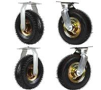 WORDFUN Roulette Gonflable Pneumatique, 6" 8'' 10'' Roues Robustes, Robuste, Roue Antis-crevaison, pour Charges Lourdes roulettes De Transport Roues, roulettes pour Meubles, Chariots Et Établis