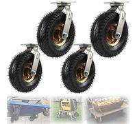 WORDFUN Roulette Gonflable Pneumatique, 6" 8'' 10'' Roues Robustes, Robuste, Roue Antis-crevaison, pour Charges Lourdes roulettes De Transport Roues, roulettes pour Meubles, Chariots Et Établis